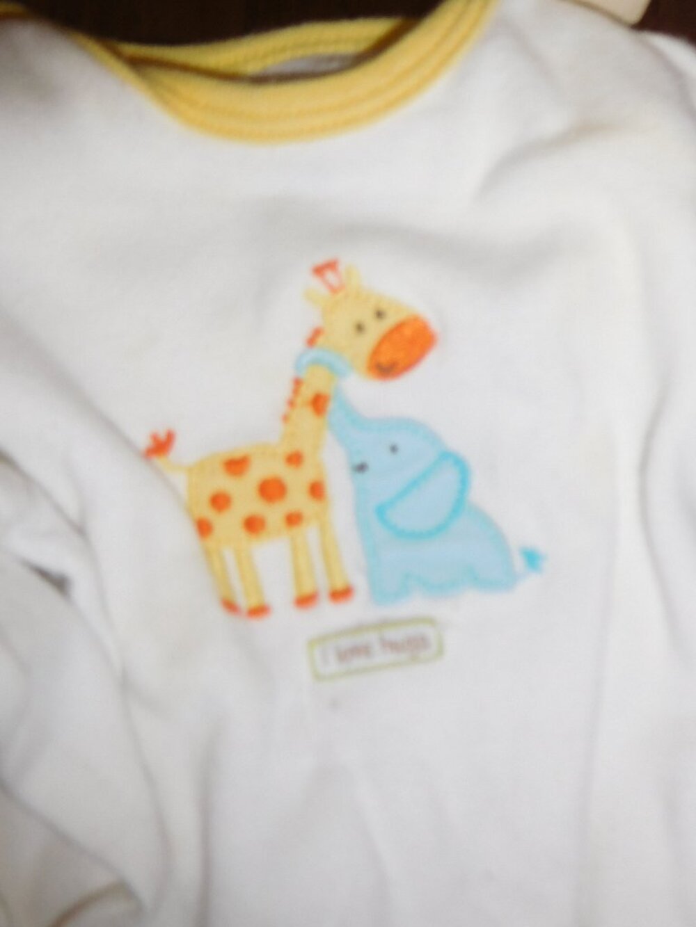 Giraffe & Elephant Infant Gown (0-3 mos)